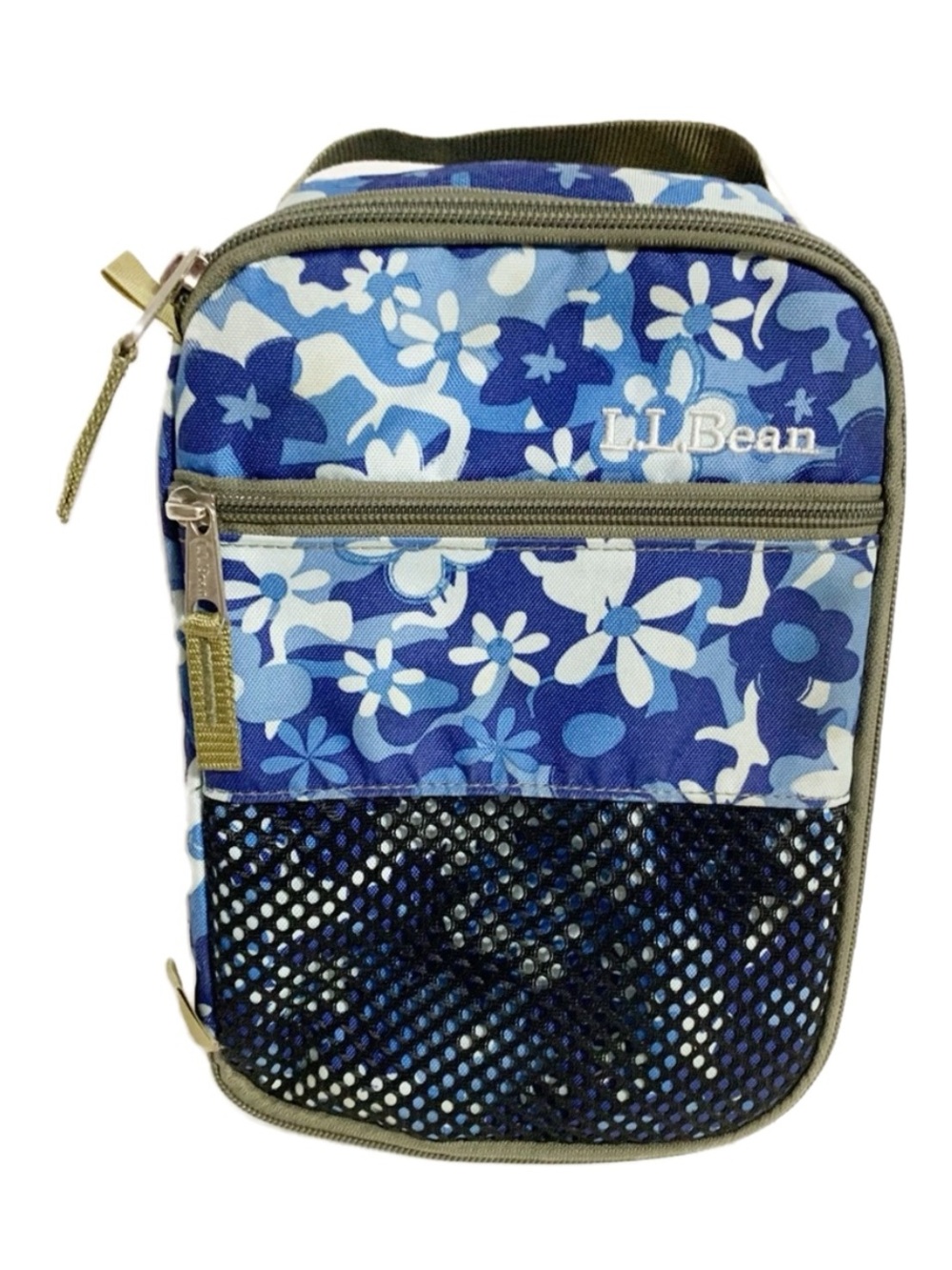 L. L. Bean Floral Insulated Zipped Around Lunch Bag Box Fully Lined Top Handle🩵